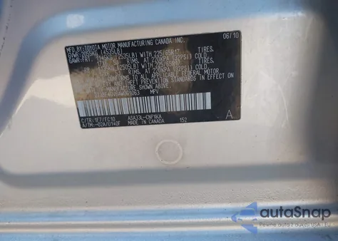 2010 Toyota Rav4 из США, поврежденный, VIN 2T3BF4DV6AW061063